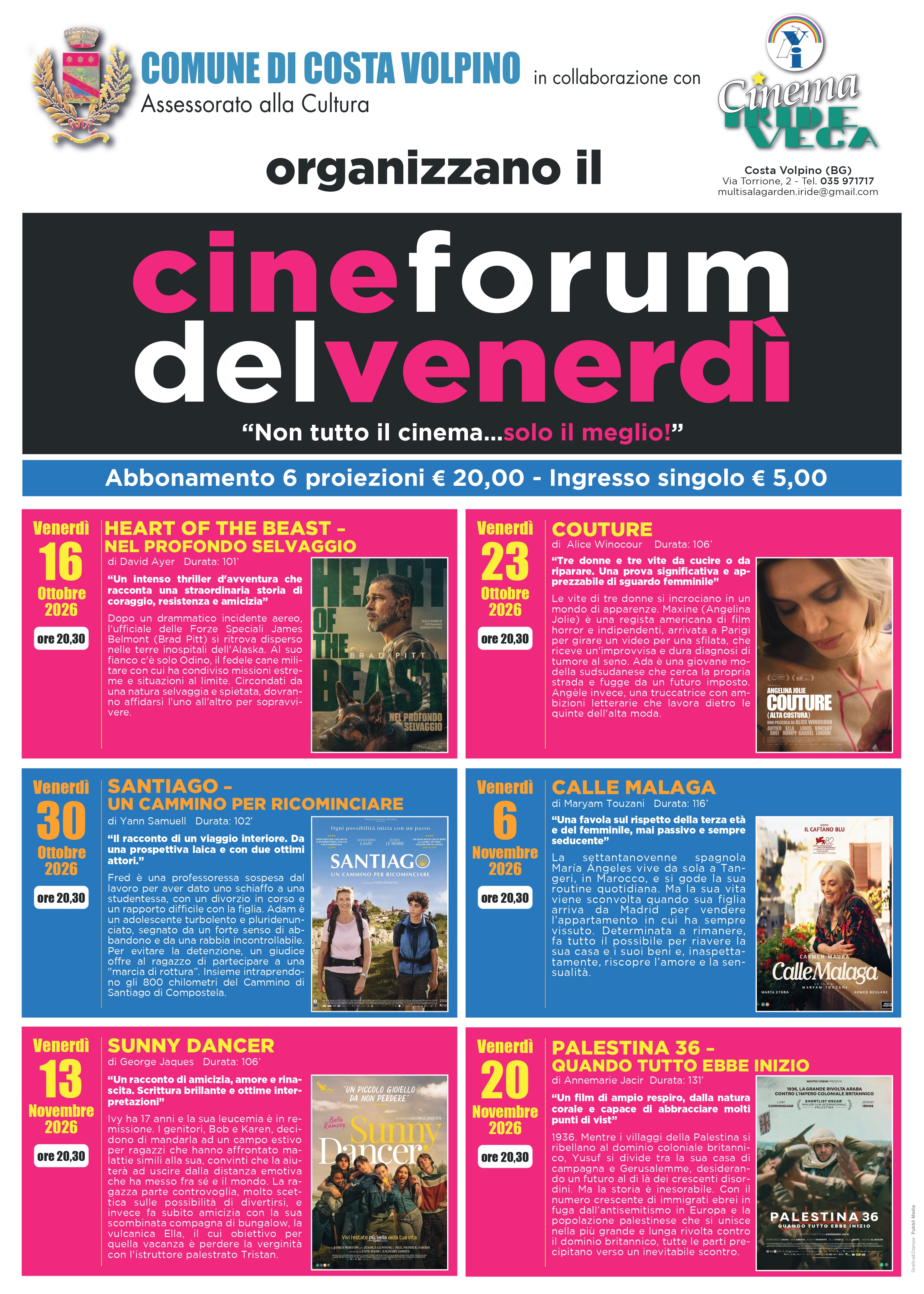 CINEFORUM del VENERDI'