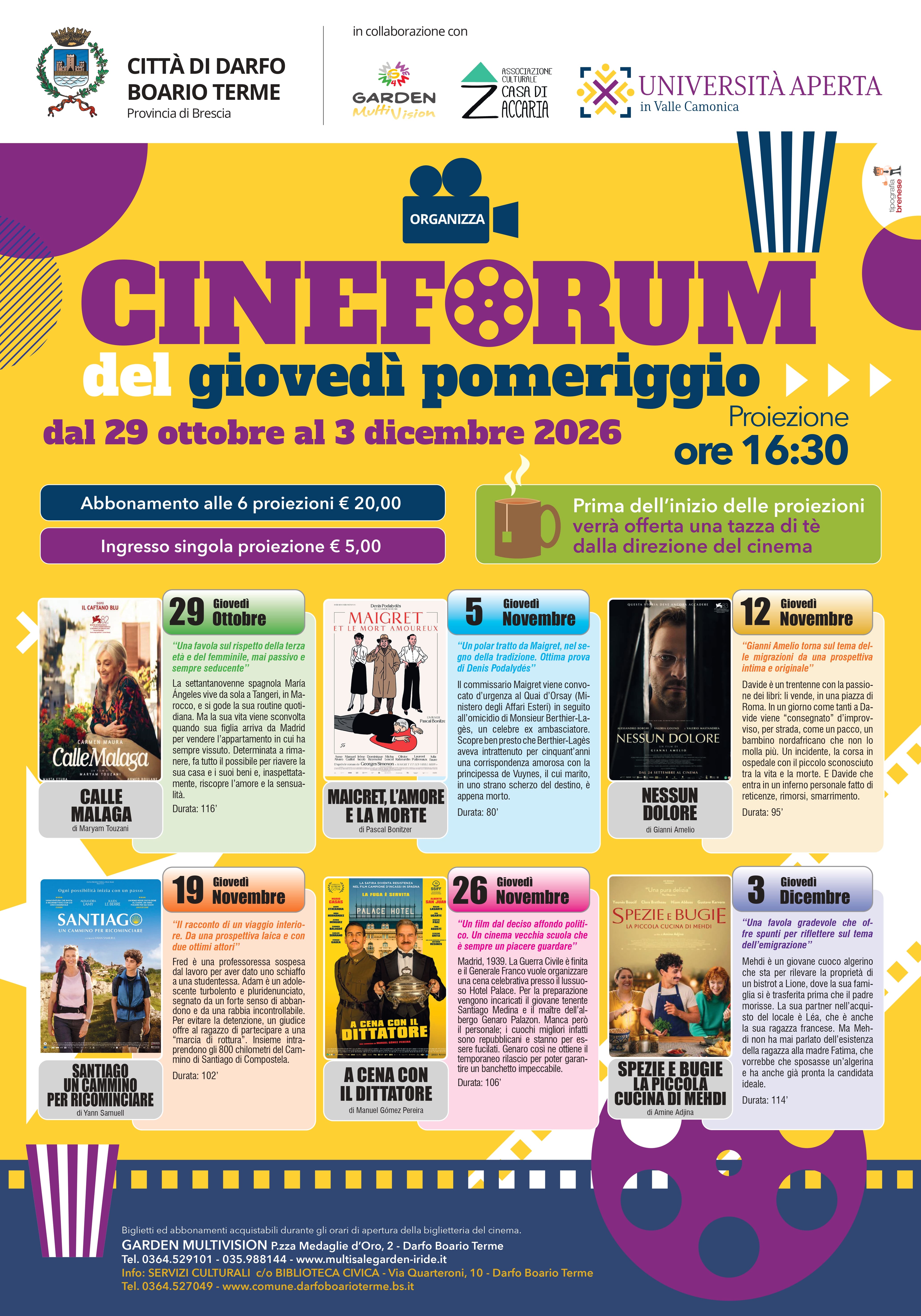 CINEFORUM del GIOVEDI' POMERIGGIO